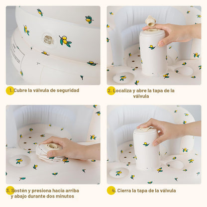 AirSwim - Silla de bebé inflable, asiento inflable para bebés de 3 meses en adelante