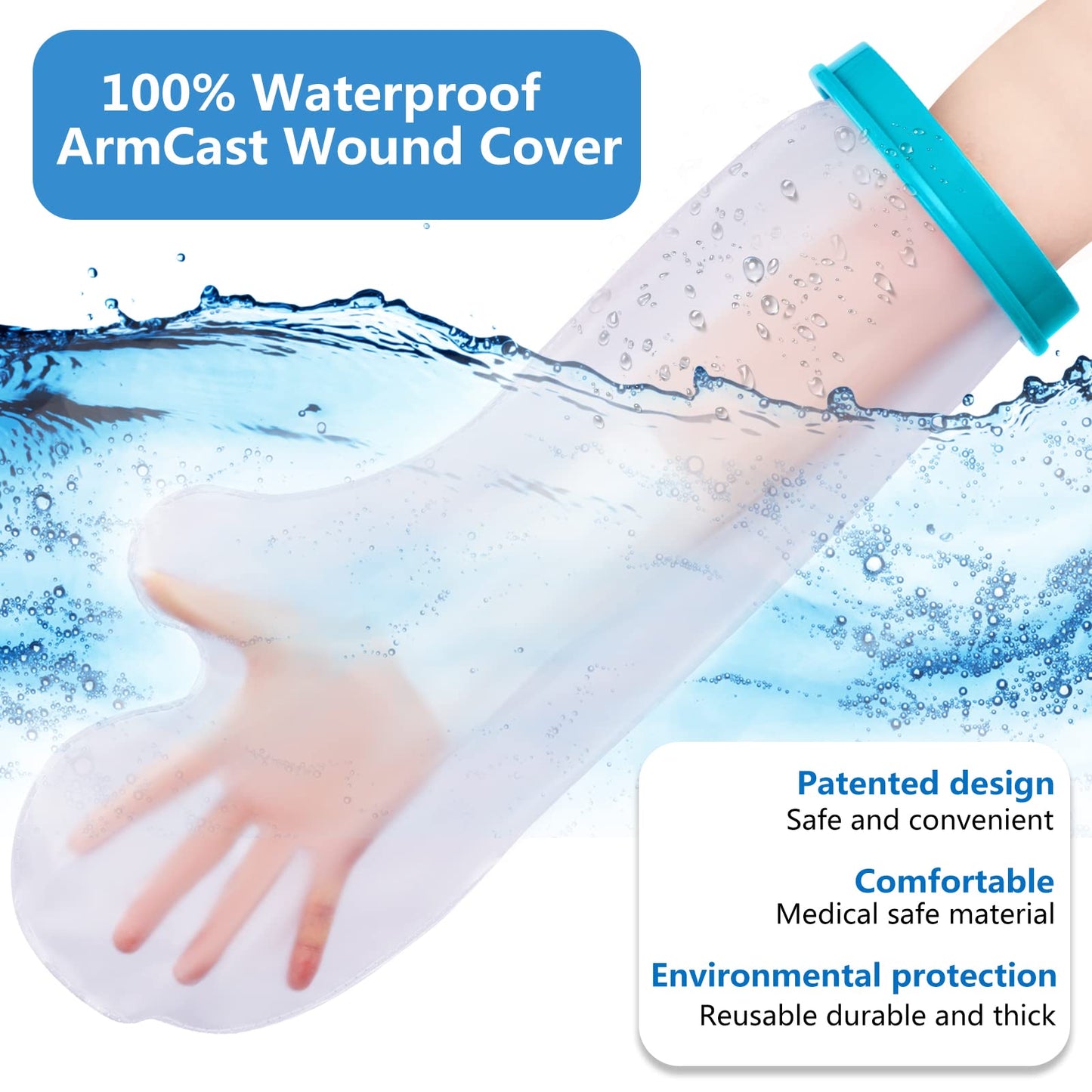 Fundas impermeables para yeso de brazo para niños en la ducha