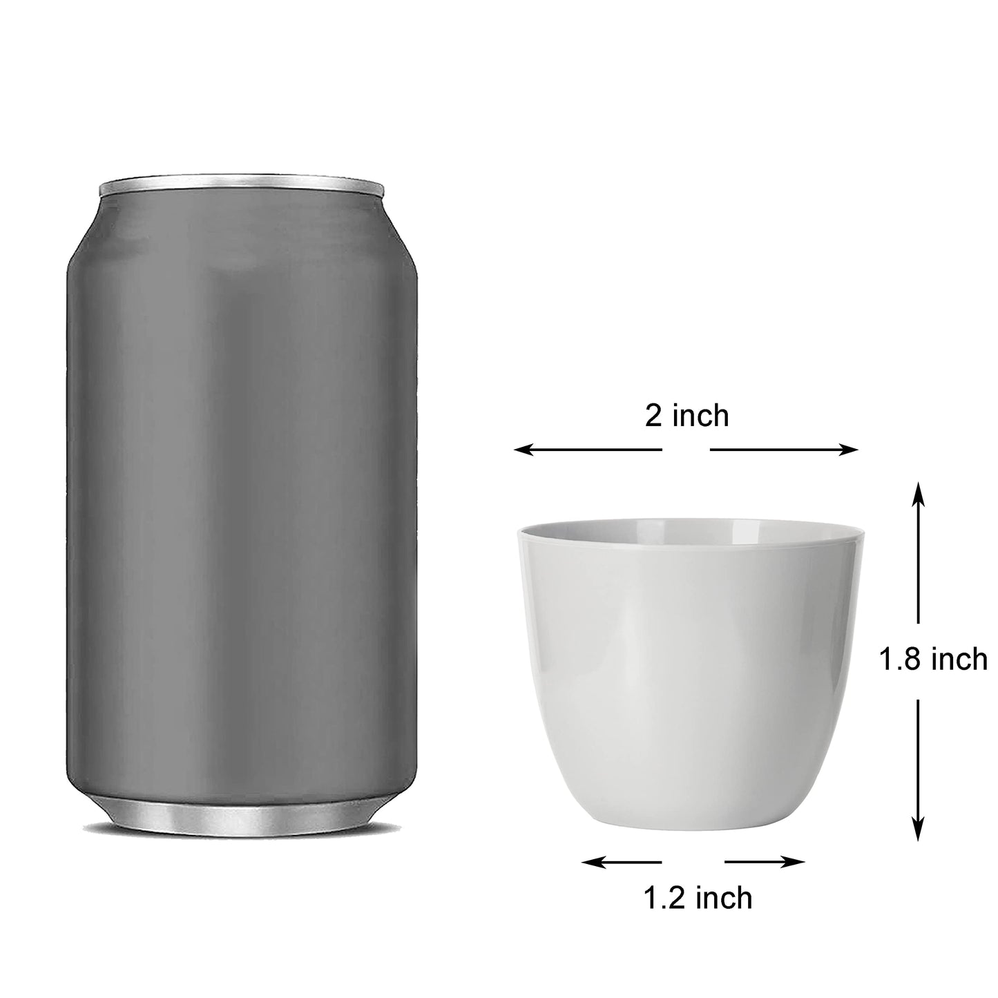 Youngever Paquete de 24 mini macetas de plástico de 2.0 in