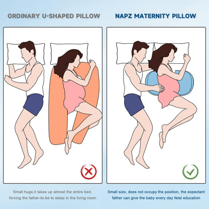 napz Almohadas de embarazo, almohada de maternidad para espalda, caderas, piernas, vientre