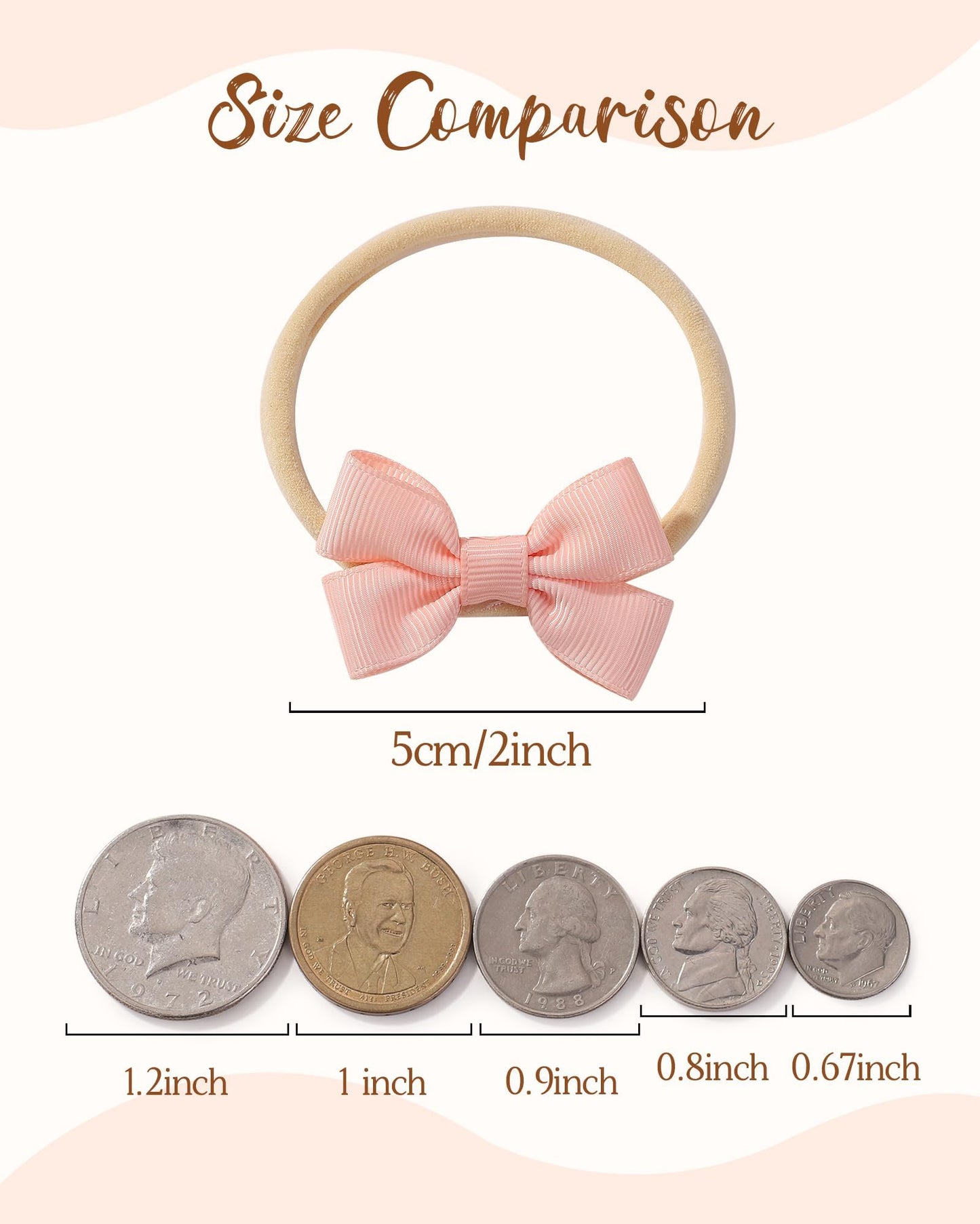 doboi 30 PCS Diademas para Bebés Niñas Lazos para el Cabello Nylon