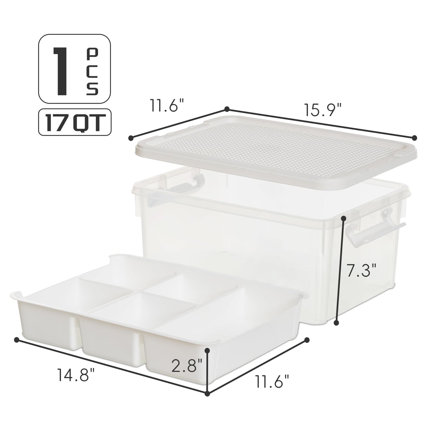 Caja de almacenamiento de plástico