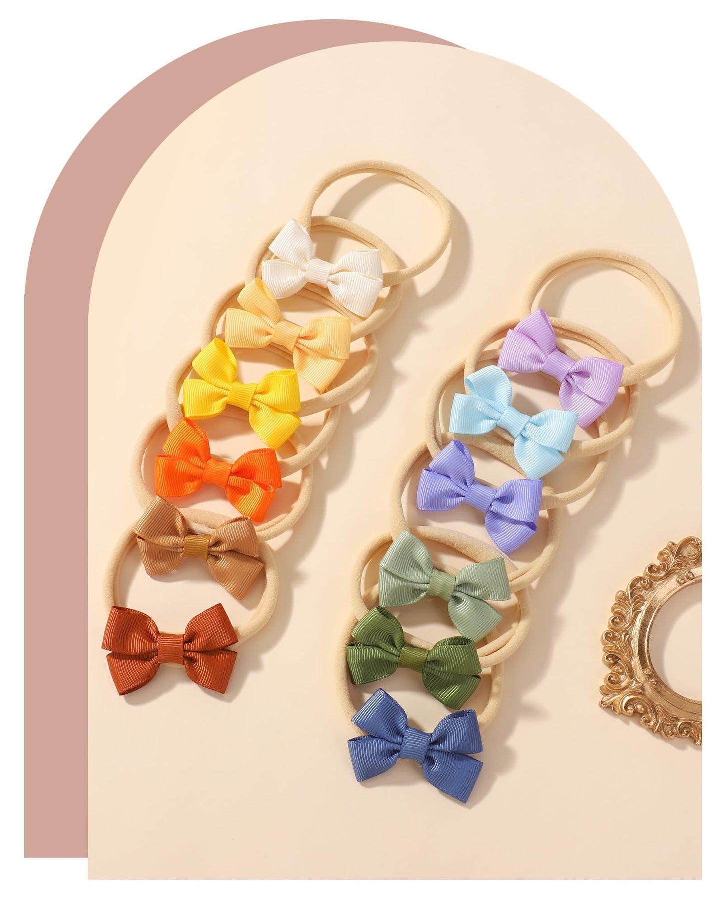 doboi 30 PCS Diademas para Bebés Niñas Lazos para el Cabello Nylon