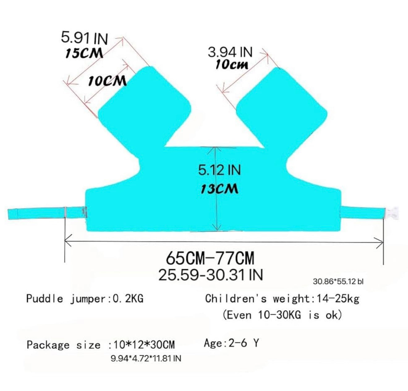 Miamoa chaleco de natación para niños de 30 a 60 libras