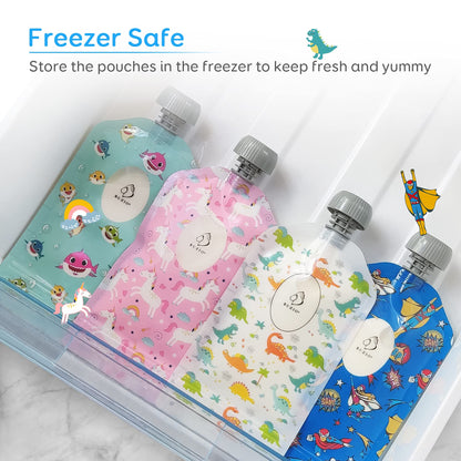 BUZIO Bolsas de alimentos reutilizables, 12 paquetes de 5 onzas