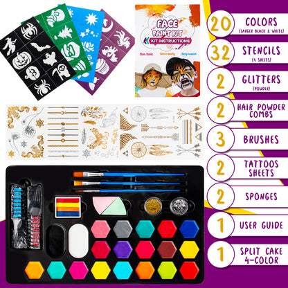 Kit de Pintura Facial de 20 Colores