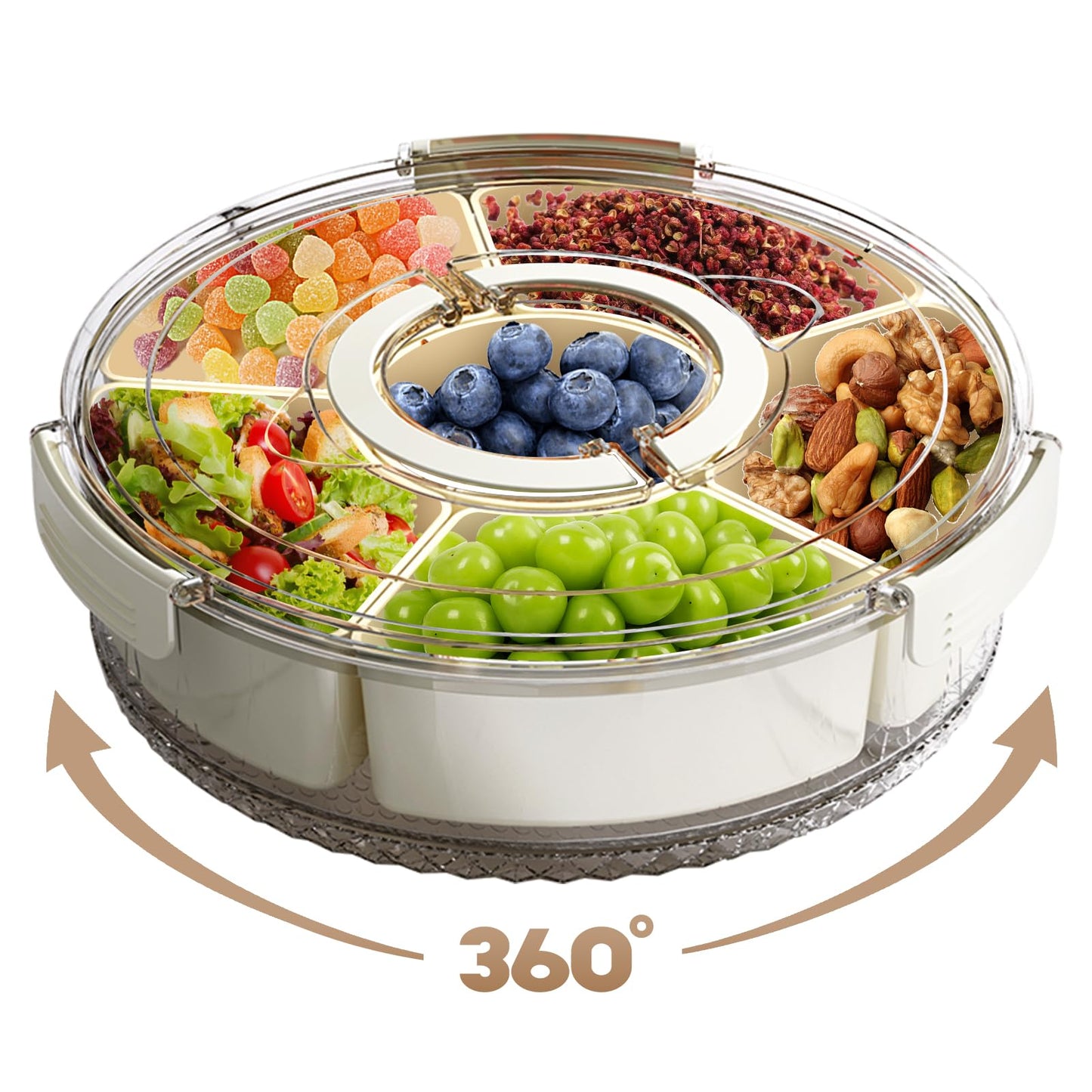 Contenedor giratorio para aperitivos