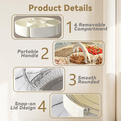 Contenedor giratorio para aperitivos