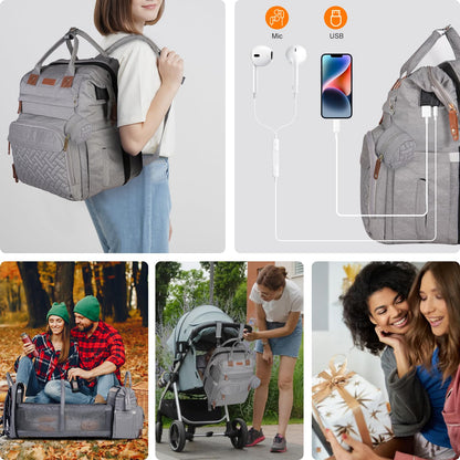 Bolsas de pañales para bebé con estación de cambio