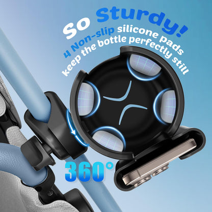 Guiseapue Portavasos para caminante: Accesorio para portavasos de cochecito con soporte para teléfono