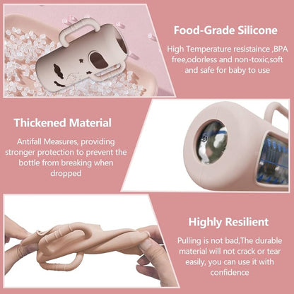 Paquete de 4 fundas de silicona para botellas de vidrio del Dr. Brown's