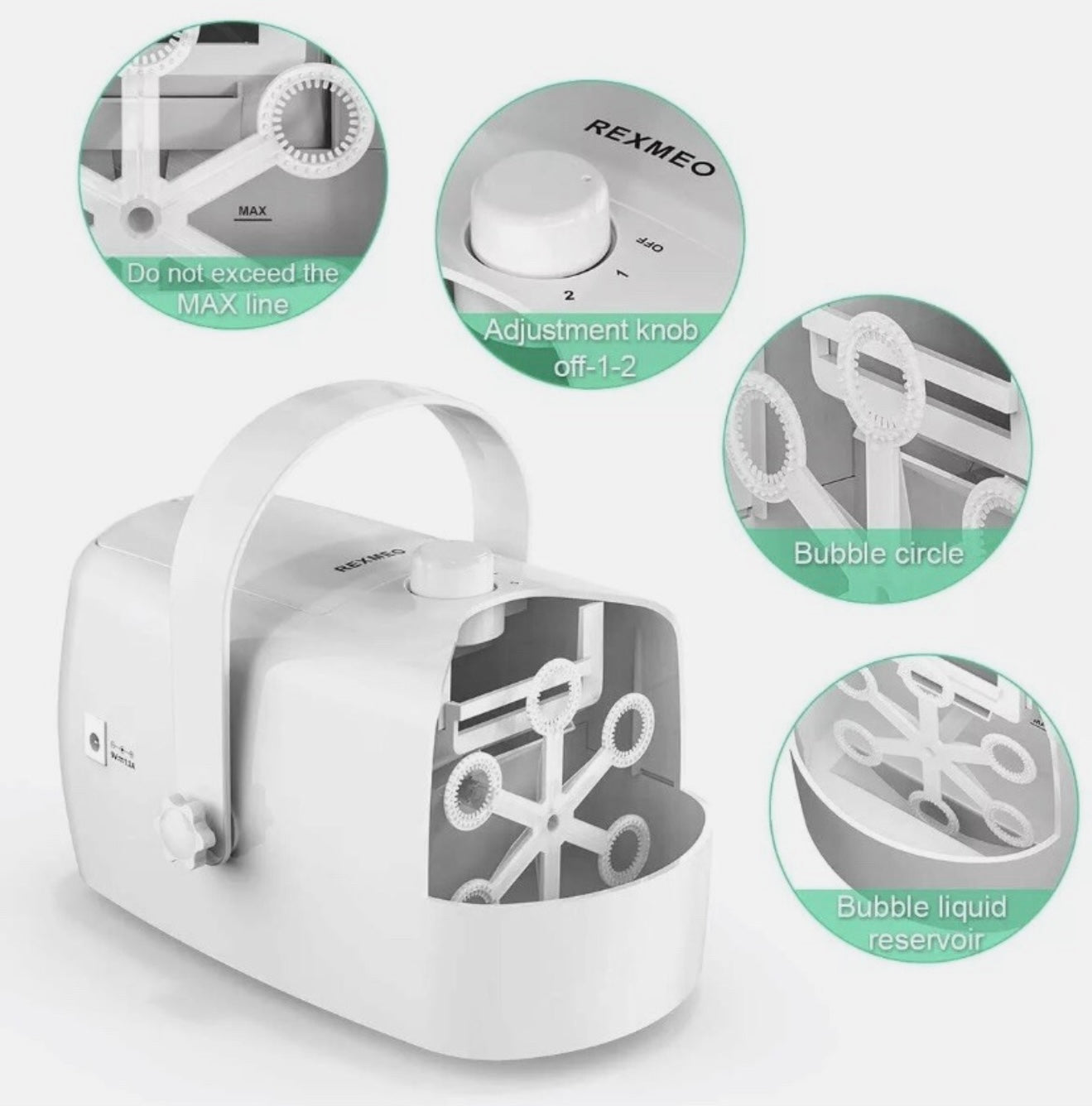 Máquina de burbujas REXMEO