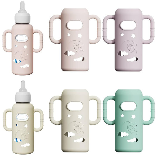 Paquete de 4 fundas de silicona para botellas de vidrio del Dr. Brown's