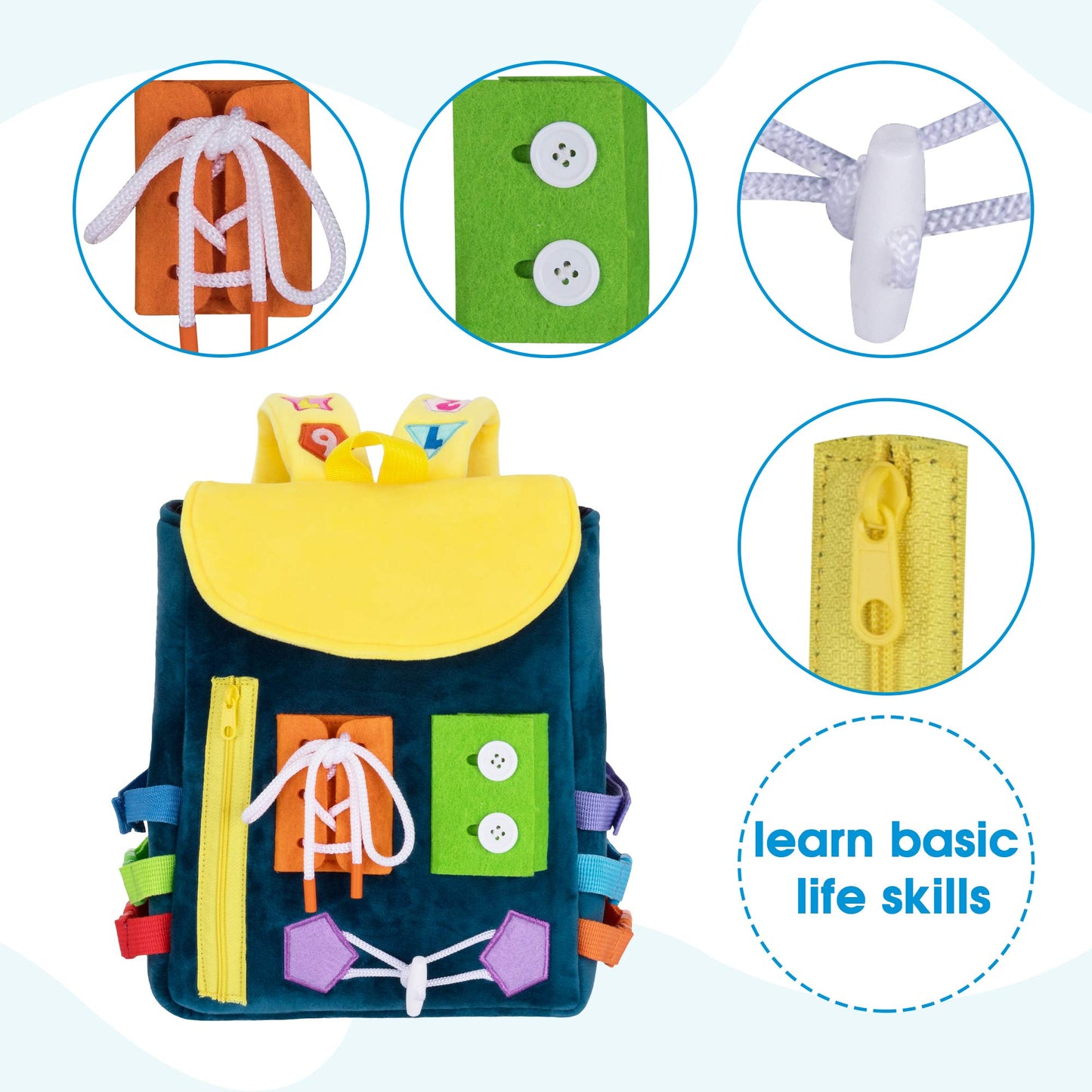 Busy Board - Mochila para niños pequeños
