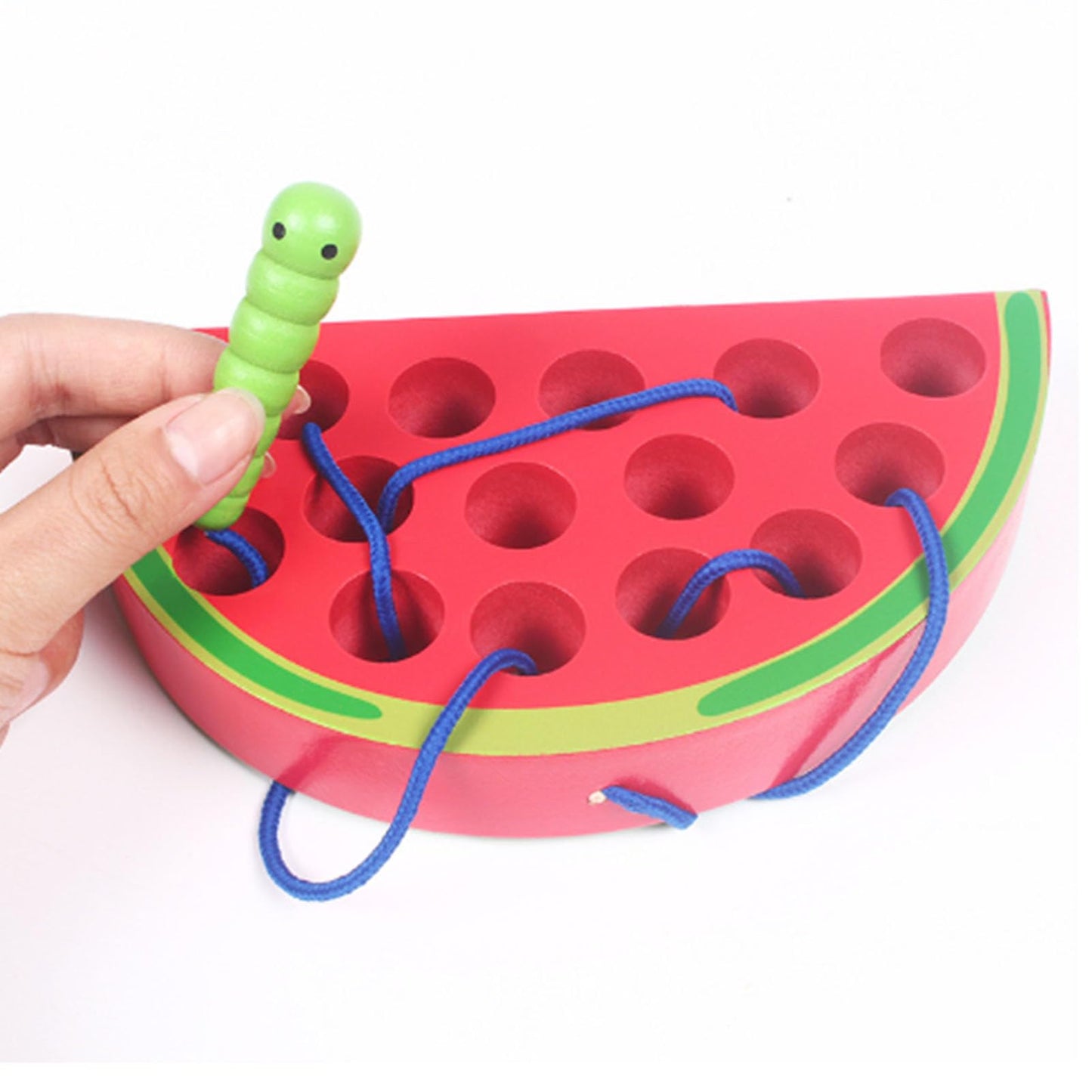 Juguete para Enhebrar Cordones de Madera para Educación Temprana