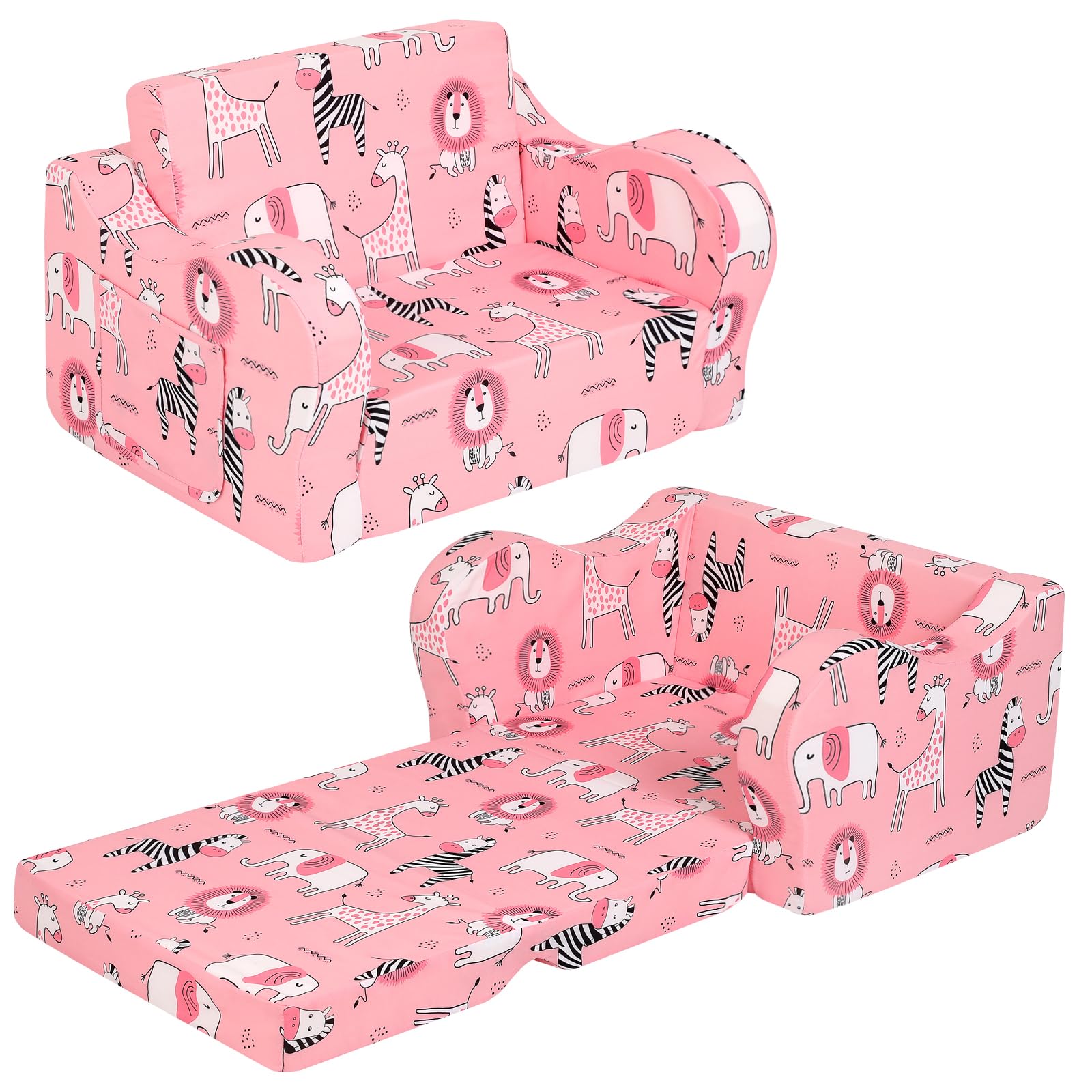 Sofá infantil plegable 2 en 1
