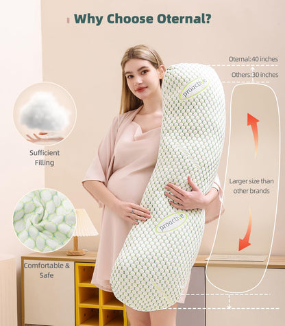 Oternal almohada corporal suave para embarazo