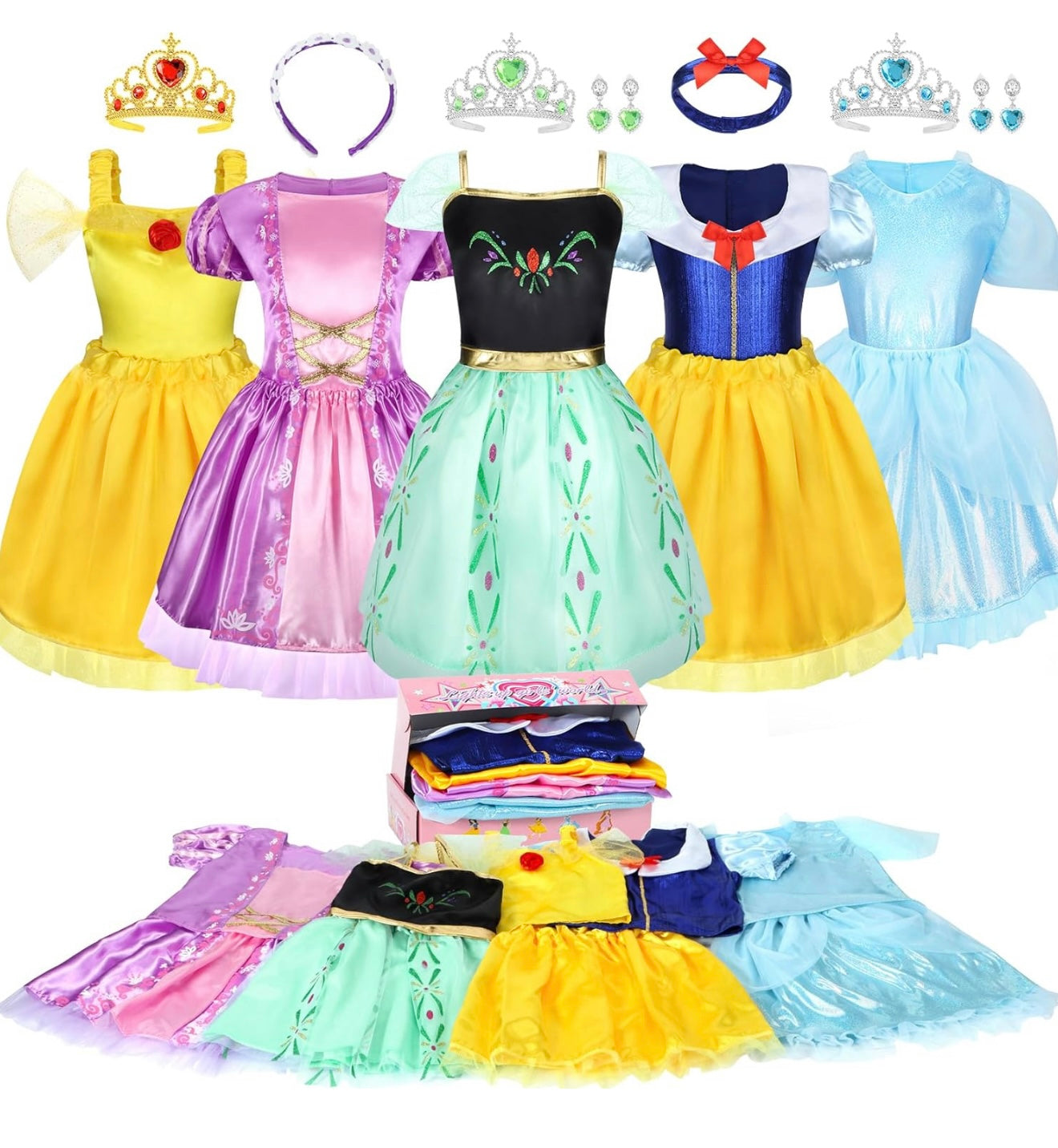Ropa de princesa para disfraz de niña para juego de rol
