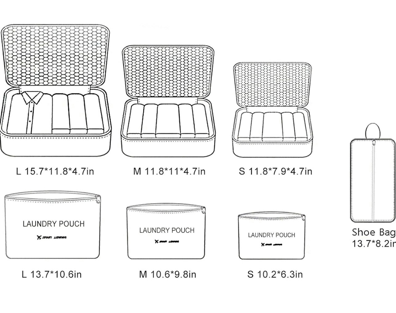 Mossio Juego de 7 cubos de embalaje