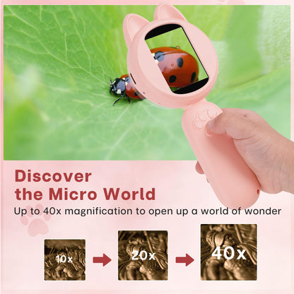 Mia - Microscopio digital para niños con pantalla IPS de 2 pulgadas