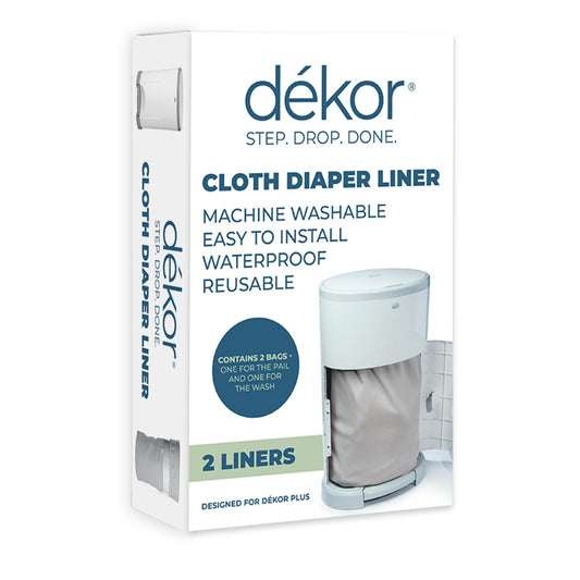Forro para pañales de tela Diaper Dekor | 2 unidades | Gris | Ideal para pañales de tela