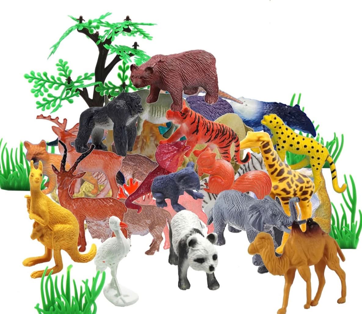 BAIVYLE 53 Pack Mini Safari Animal