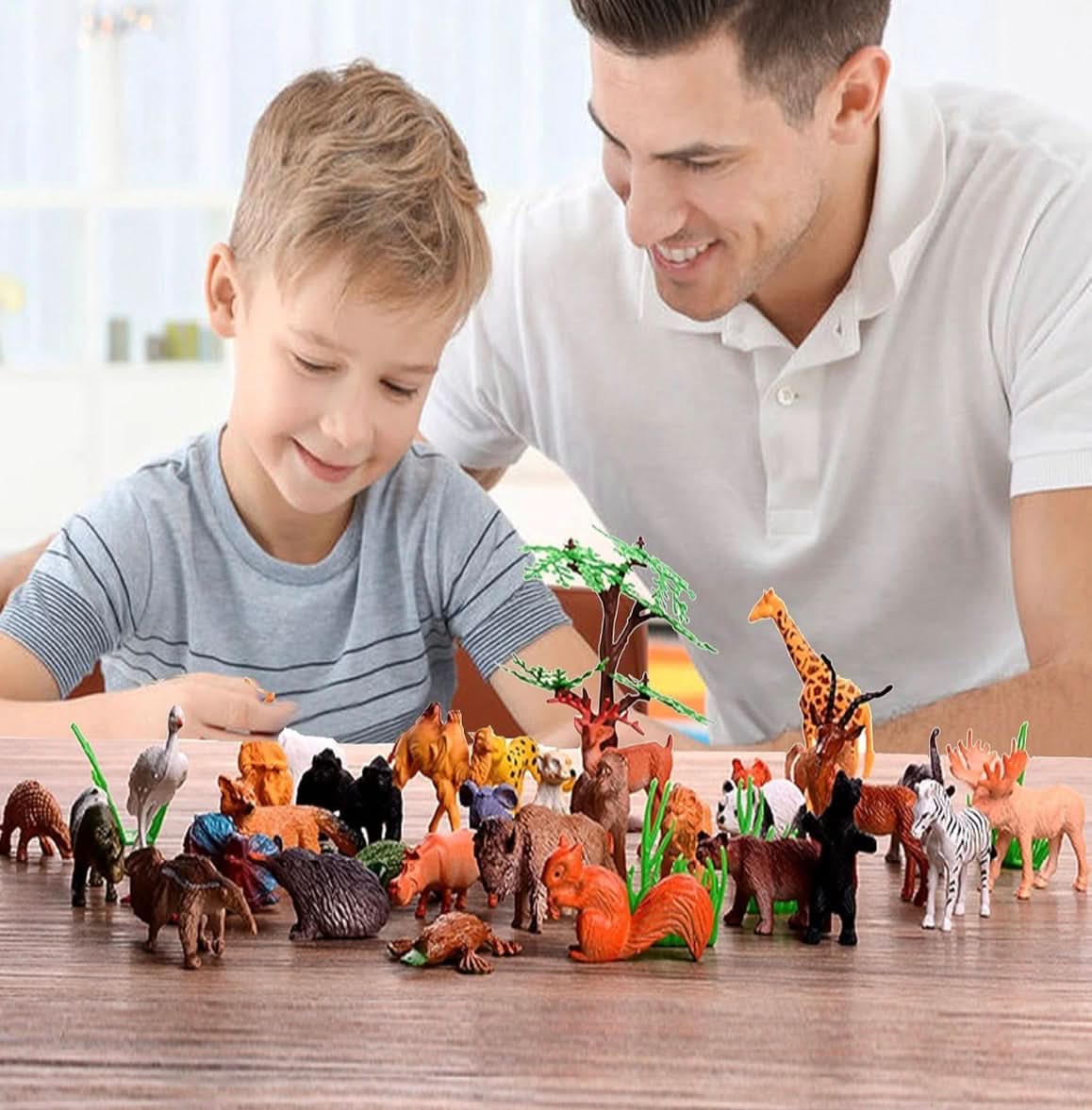BAIVYLE 53 Pack Mini Safari Animal
