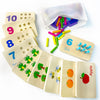 Tablero de clavijas de madera para contar números, contadores de matemáticas Montessori para niños