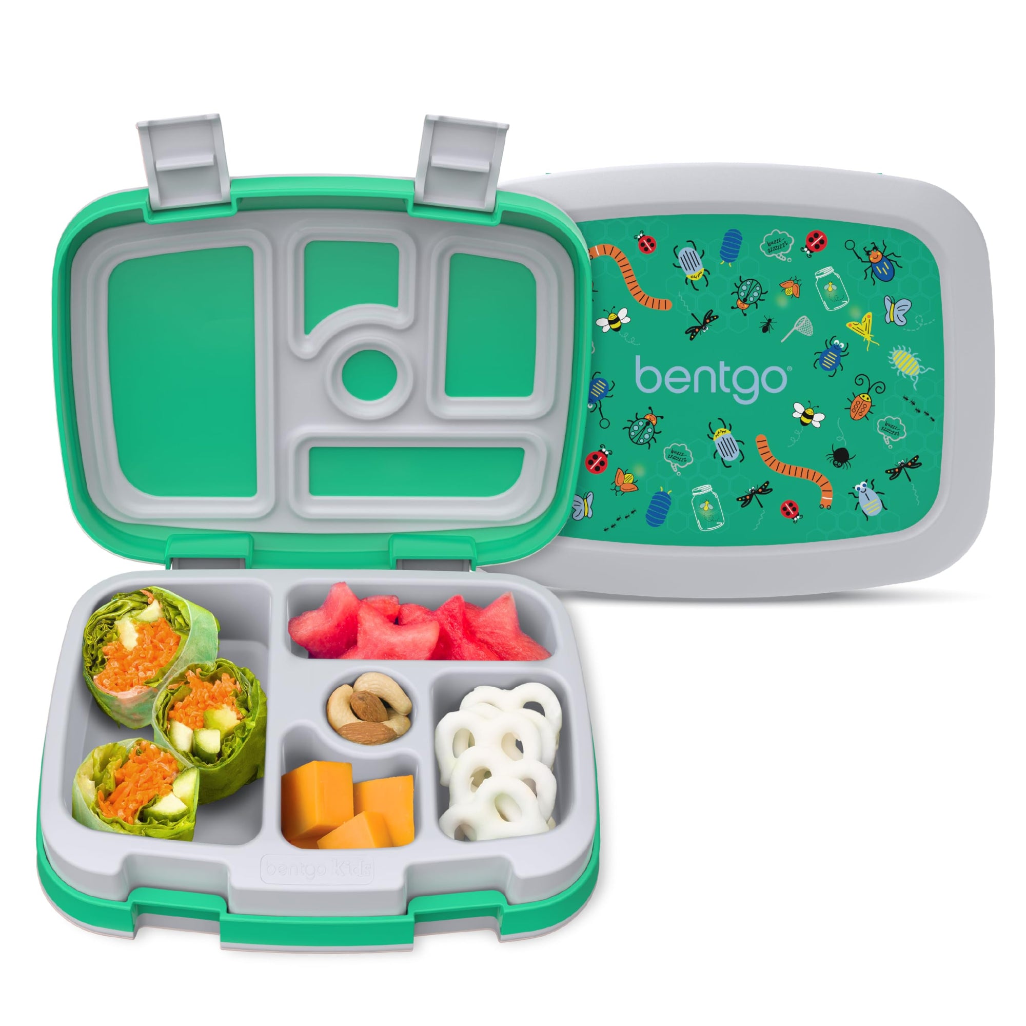 Bentgo Kids Prints Fiambrera para niños estilo Bento de 5 compartimentos