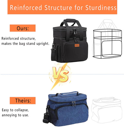 GLENKEY Lonchera grande con aislamiento expandible