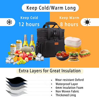 GLENKEY Lonchera grande con aislamiento expandible