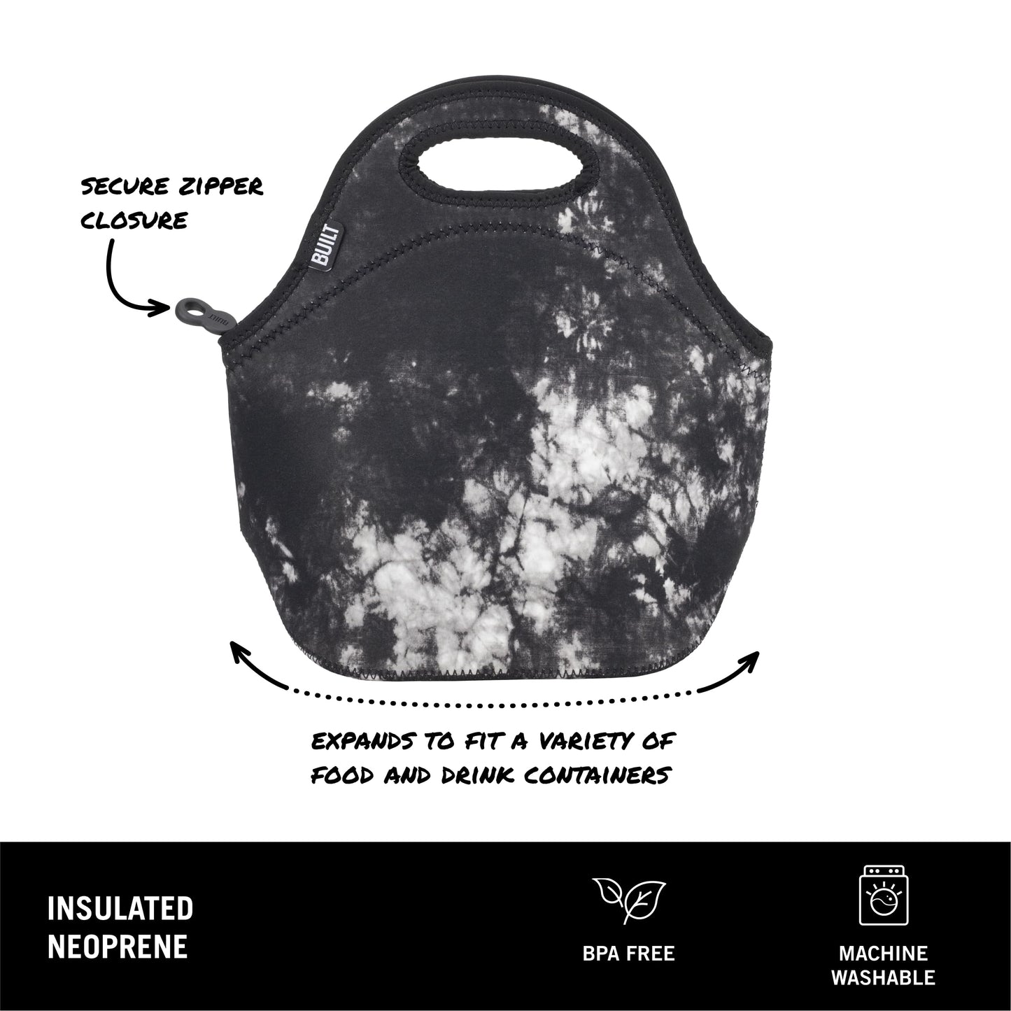 Bolsa de almuerzo de neopreno para escapadas Gourmet de Built: aislada y reutilizable