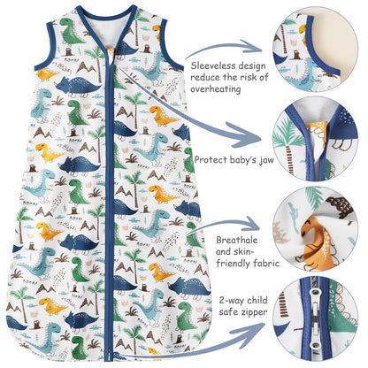 Looxii Saco de dormir para bebé de 0.5 TOG, 100% algodón, 6-12 meses