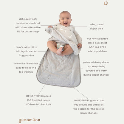 Sacos de dormir GUNAMUNA para bebés, 2.5tog, 18-24 meses