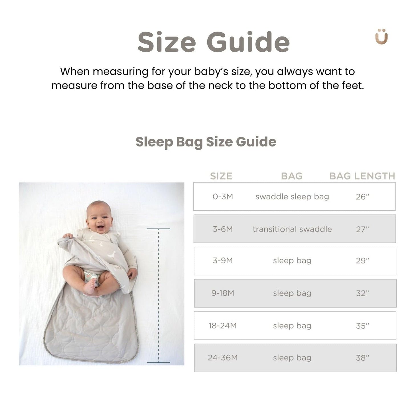 Sacos de dormir GUNAMUNA para bebés, 2.5tog, 18-24 meses