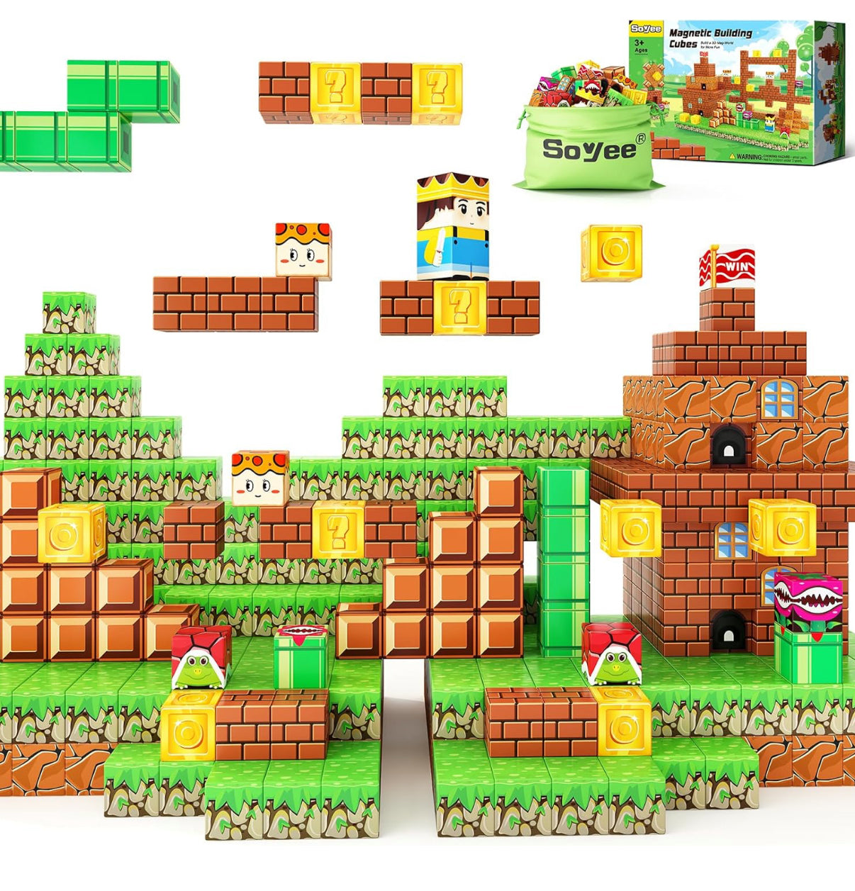 Bloques magnéticos de construcción de juguetes