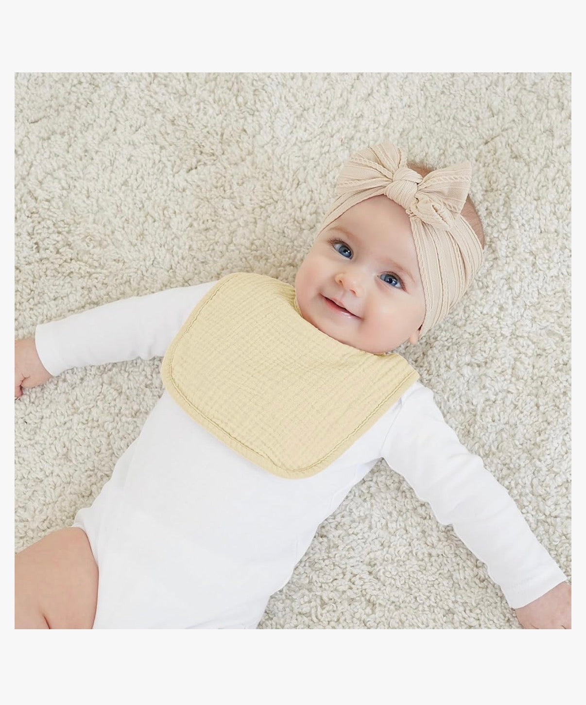 Bearmoss Baberos para babeo y dentición, baberos de muselina 100% algodón