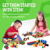 Brickyard Building Blocks STEM Toys - Juguetes educativos de construcción para niños de 4 a 8 años con 163 piezas
