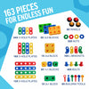 Brickyard Building Blocks STEM Toys - Juguetes educativos de construcción para niños de 4 a 8 años con 163 piezas