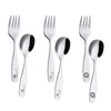 ANNOVA Kids Silverware Juego de cubiertos seguros para niños de 6 piezas de acero inoxidable