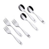 ANNOVA Kids Silverware Juego de cubiertos seguros para niños de 6 piezas de acero inoxidable