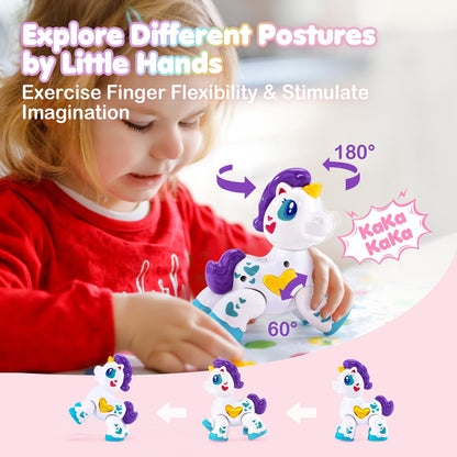 Hahaland juguete musical de unicornio con luz musical