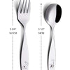 ANNOVA Kids Silverware Juego de cubiertos seguros para niños de 6 piezas de acero inoxidable