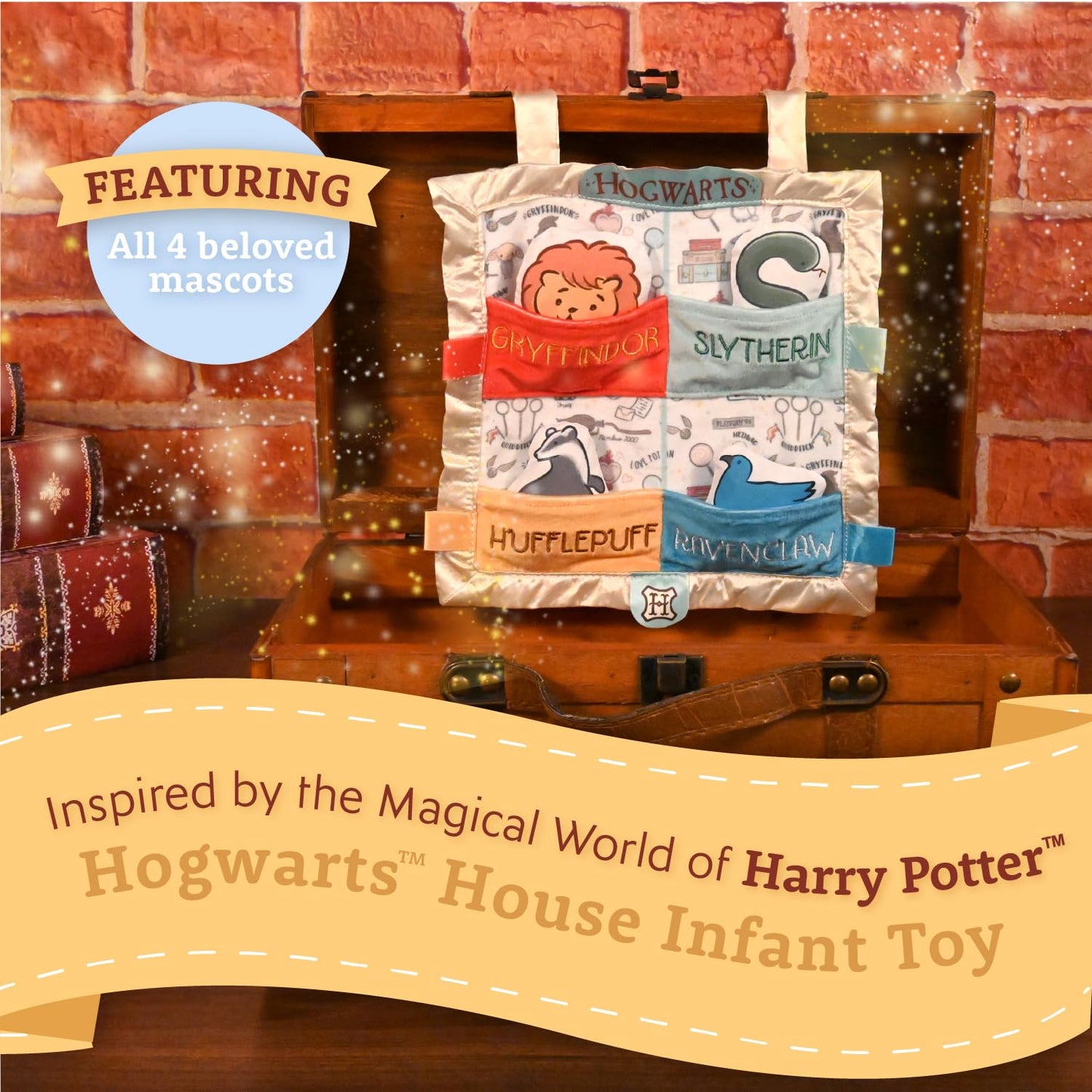 KIDS PREFERRED Harry Potter Hogwarts House Peek a Boo On The Go - Manta de seguridad para recién nacidos