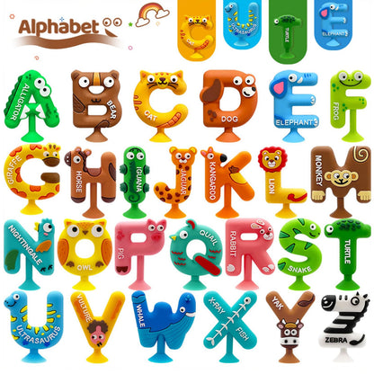 26 juguetes de baño del alfabeto para niños pequeños