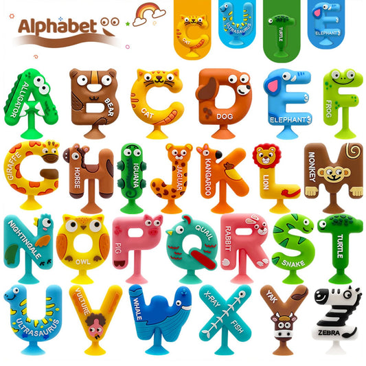 26 juguetes de baño del alfabeto para niños pequeños