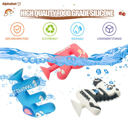 26 juguetes de baño del alfabeto para niños pequeños