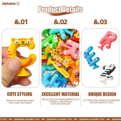 26 juguetes de baño del alfabeto para niños pequeños