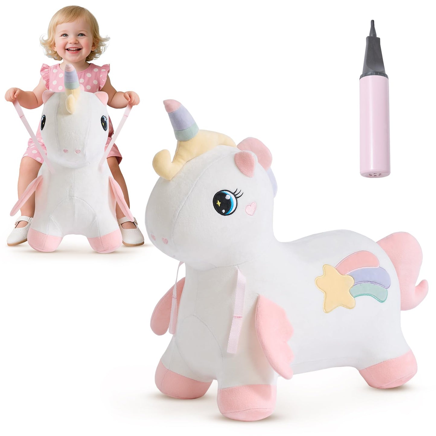 FUNLIO Caballo hinchable de unicornio