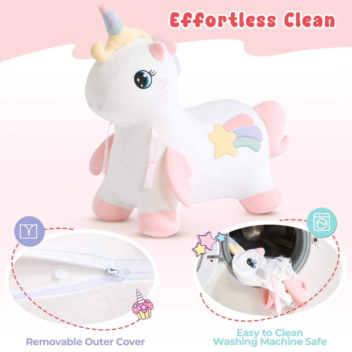 FUNLIO Caballo hinchable de unicornio